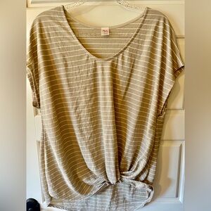 I Joah Premium Chic Beige Gathered Top - M
